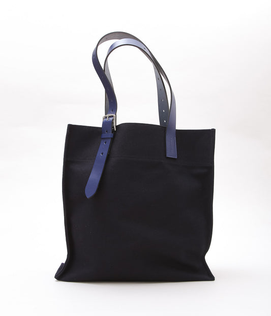 VINTAGE JEWELRY ''HERMES ETRIVIÈRE TOTE BAG'' (NAVY)