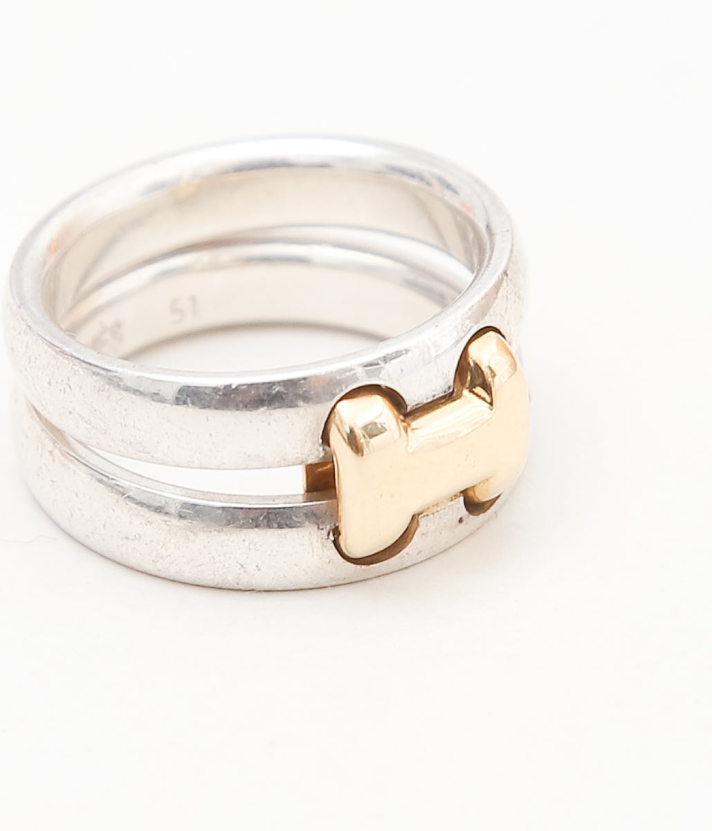 【VINTAGE JEWELRY】HERMÈS ''OLYMPE RING'' (SILVER)