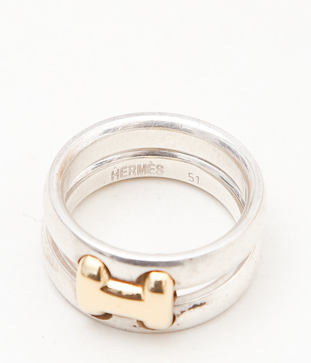 【VINTAGE JEWELRY】HERMÈS ''OLYMPE RING'' (SILVER)