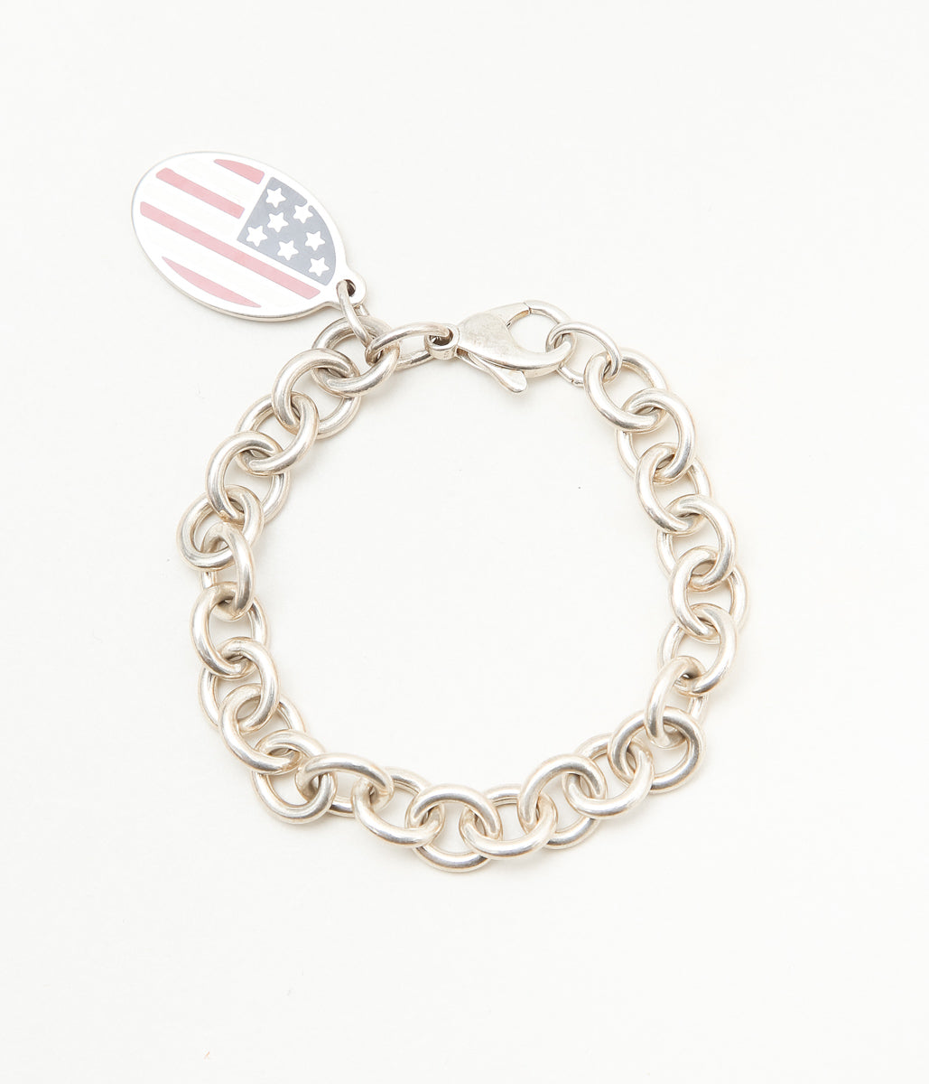 [VINTAGE JEWELRY] TIFFANY "AMERICAN FLAG BRACELET" (ASSO)