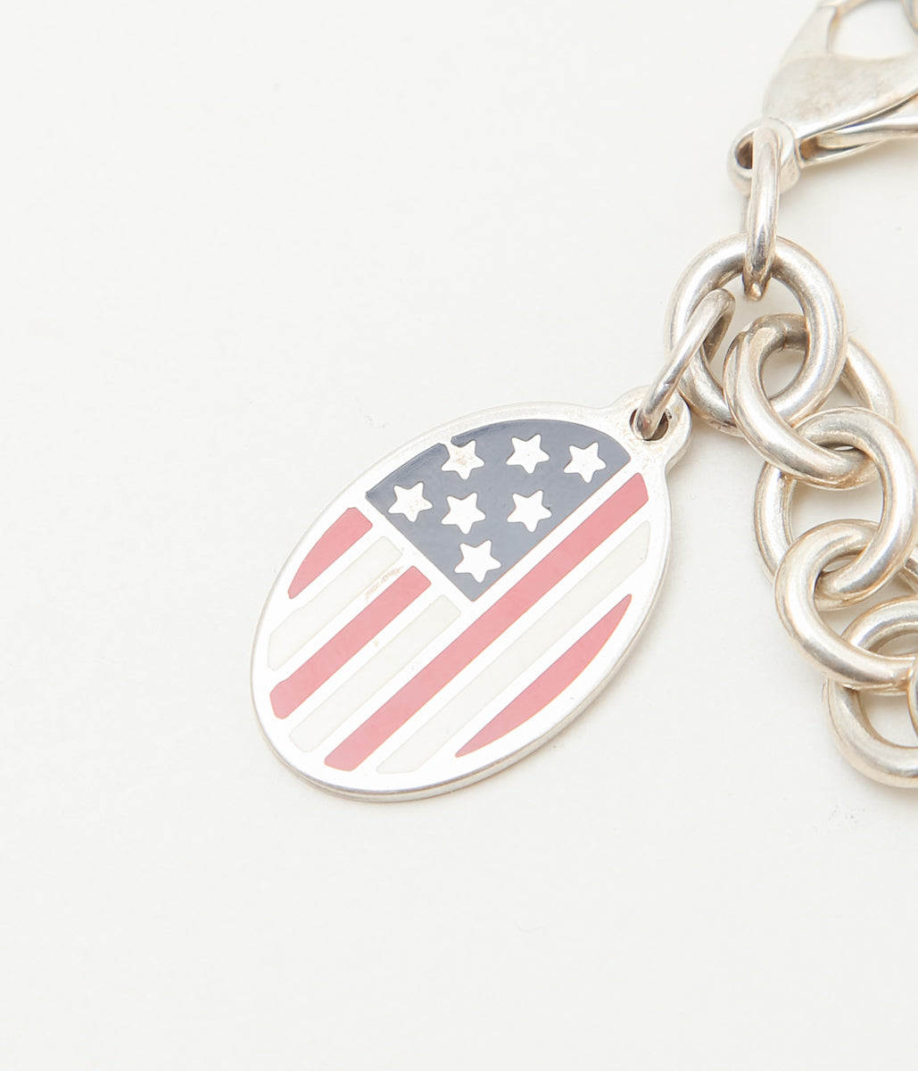[VINTAGE JEWELRY] TIFFANY "AMERICAN FLAG BRACELET" (ASSO)