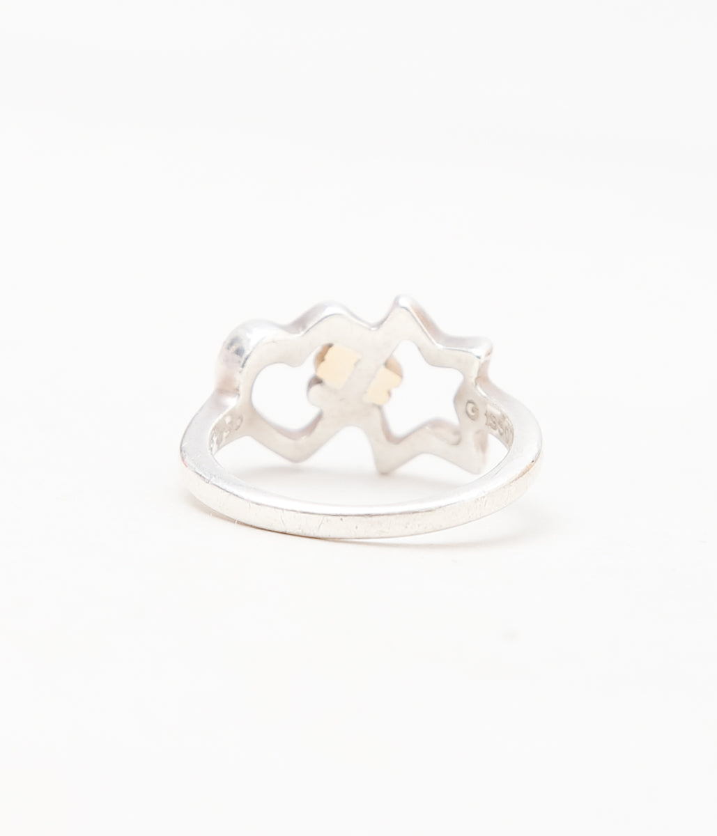 【VINTAGE JEWELRY】 TIFFANY ''STAR AND HEART COMBINATION RING'' (SILVER)