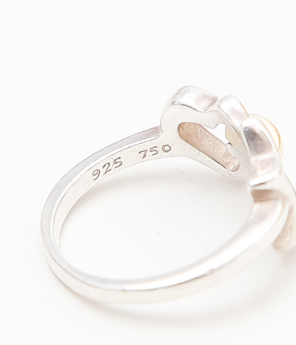 【VINTAGE JEWELRY】 TIFFANY ''STAR AND HEART COMBINATION RING'' (SILVER)