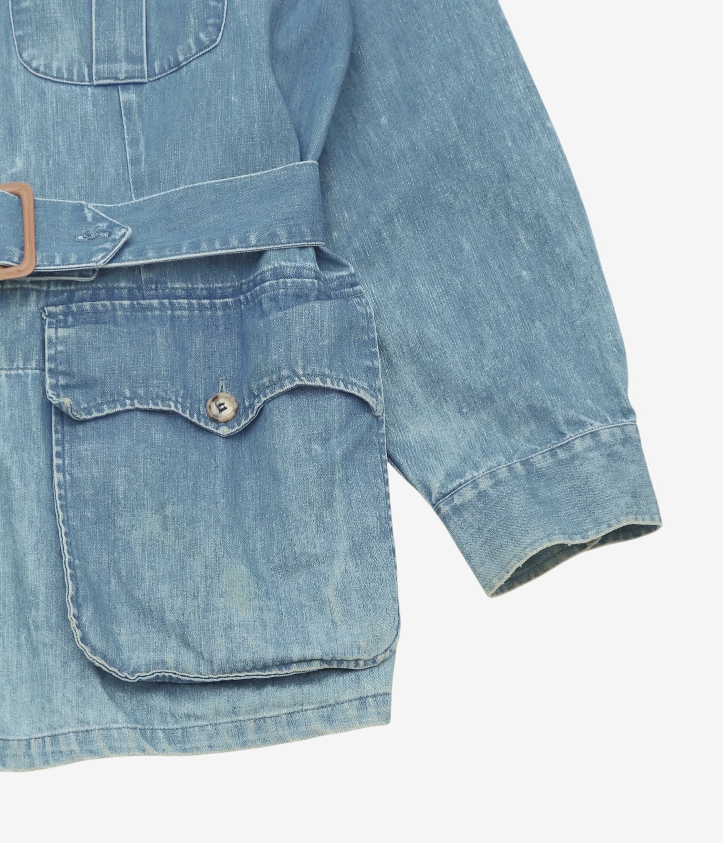 VINTAGE CLOTHING ''1980’S WILLIS&GEIGER DENIM SAFARI JACKET'' (INDIGO)