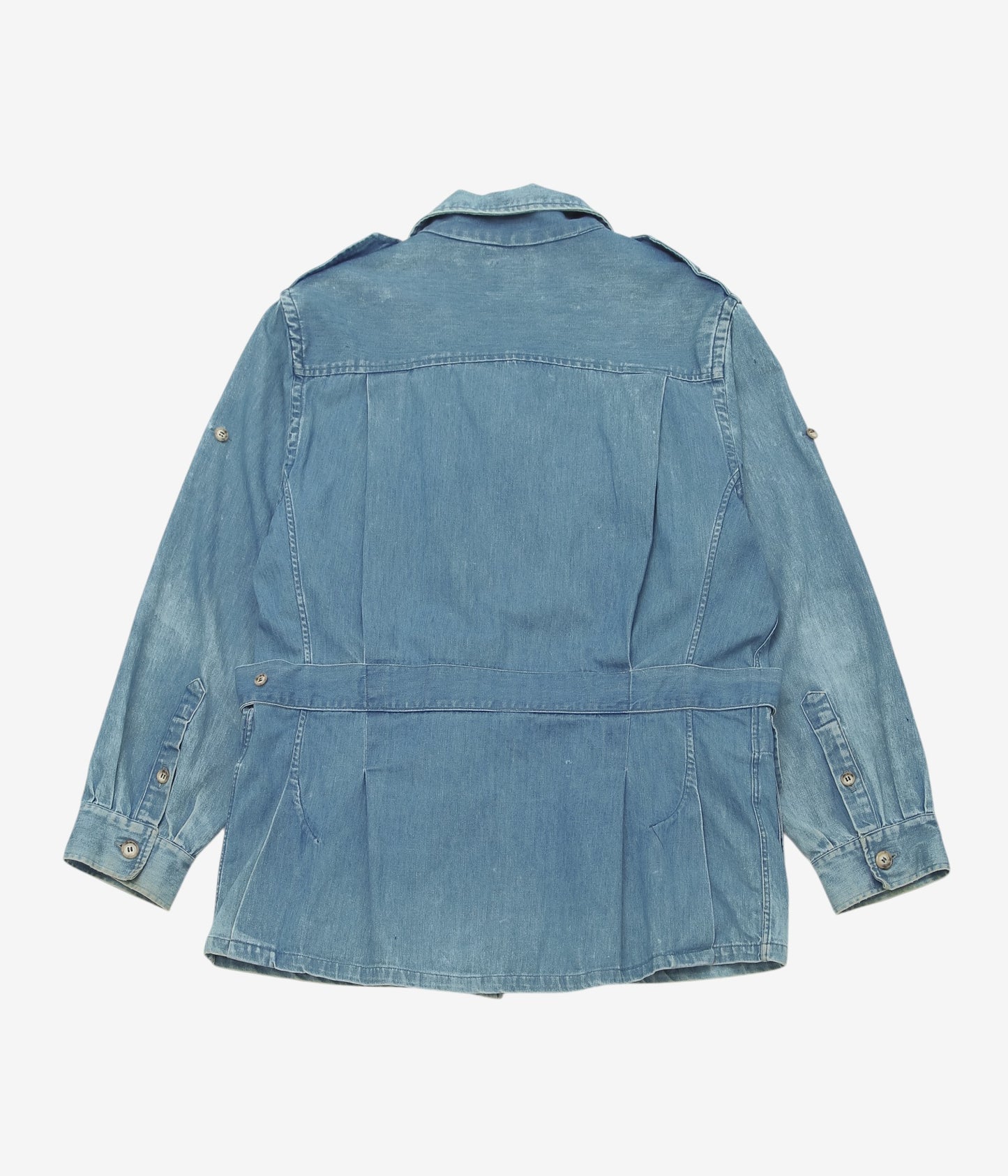 VINTAGE CLOTHING ''1980’S WILLIS&GEIGER DENIM SAFARI JACKET'' (INDIGO)