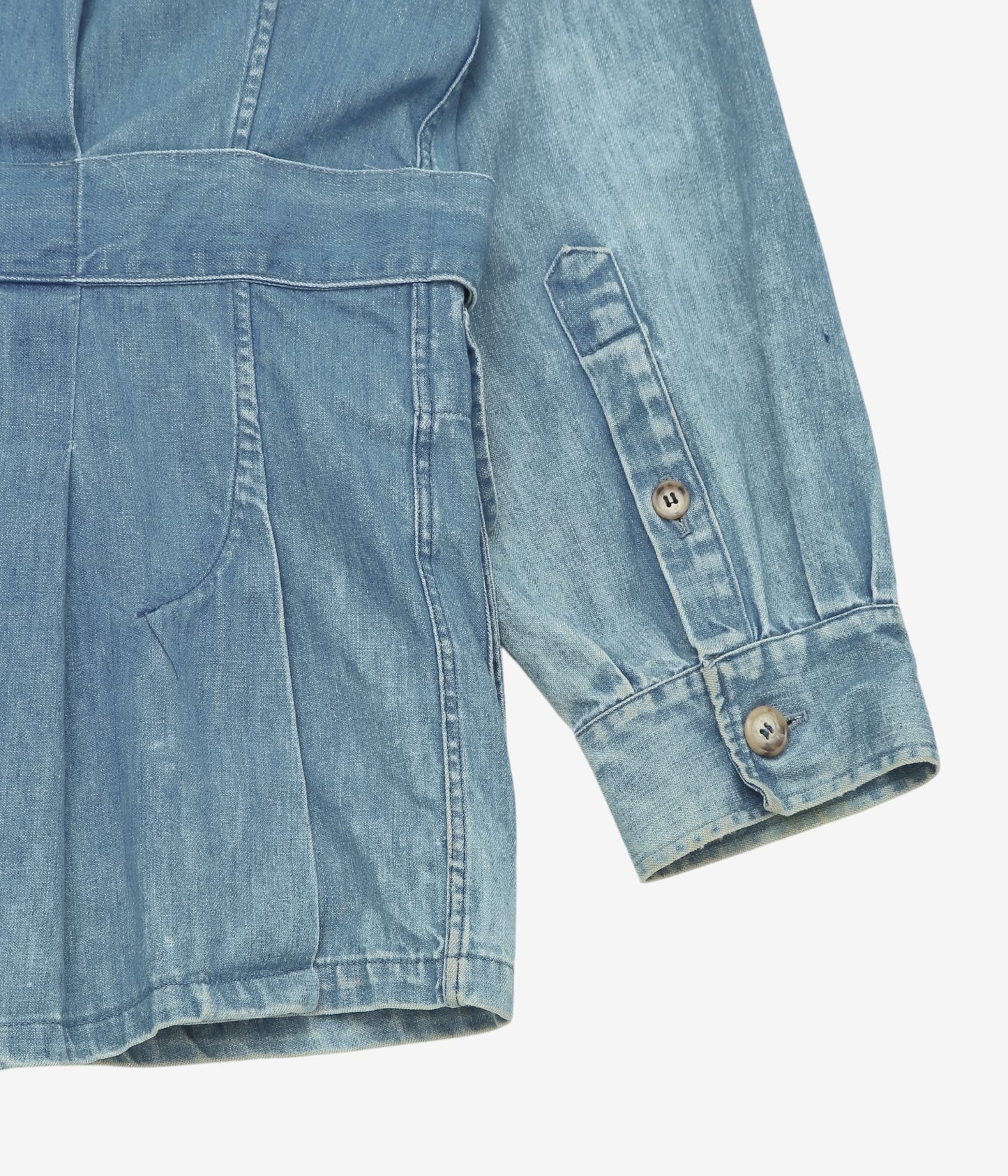 VINTAGE CLOTHING ''1980’S WILLIS&GEIGER DENIM SAFARI JACKET'' (INDIGO)