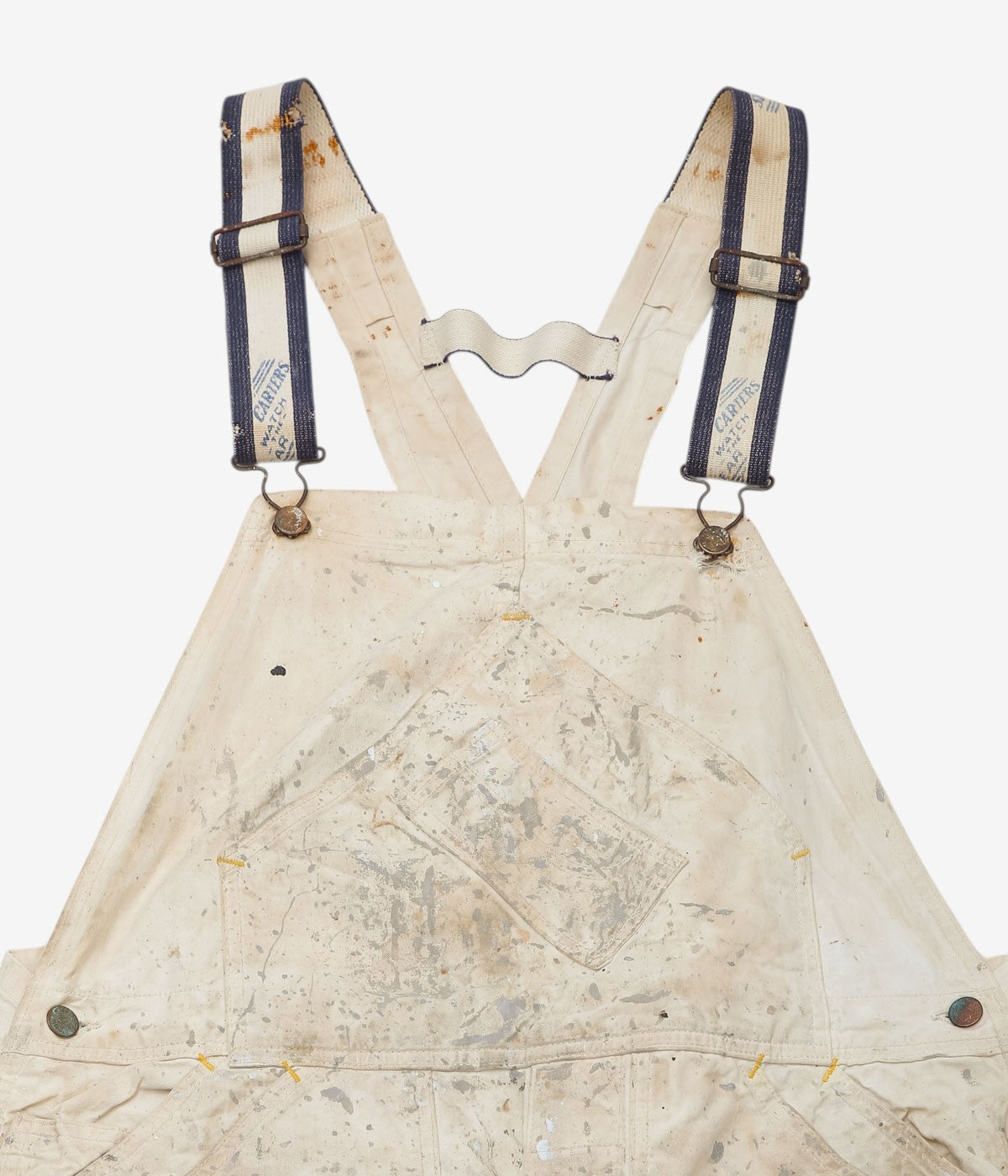 VINTAGE CLOTHING ''40's CARTER'S OVERALLS'' (WHITE)(W38)