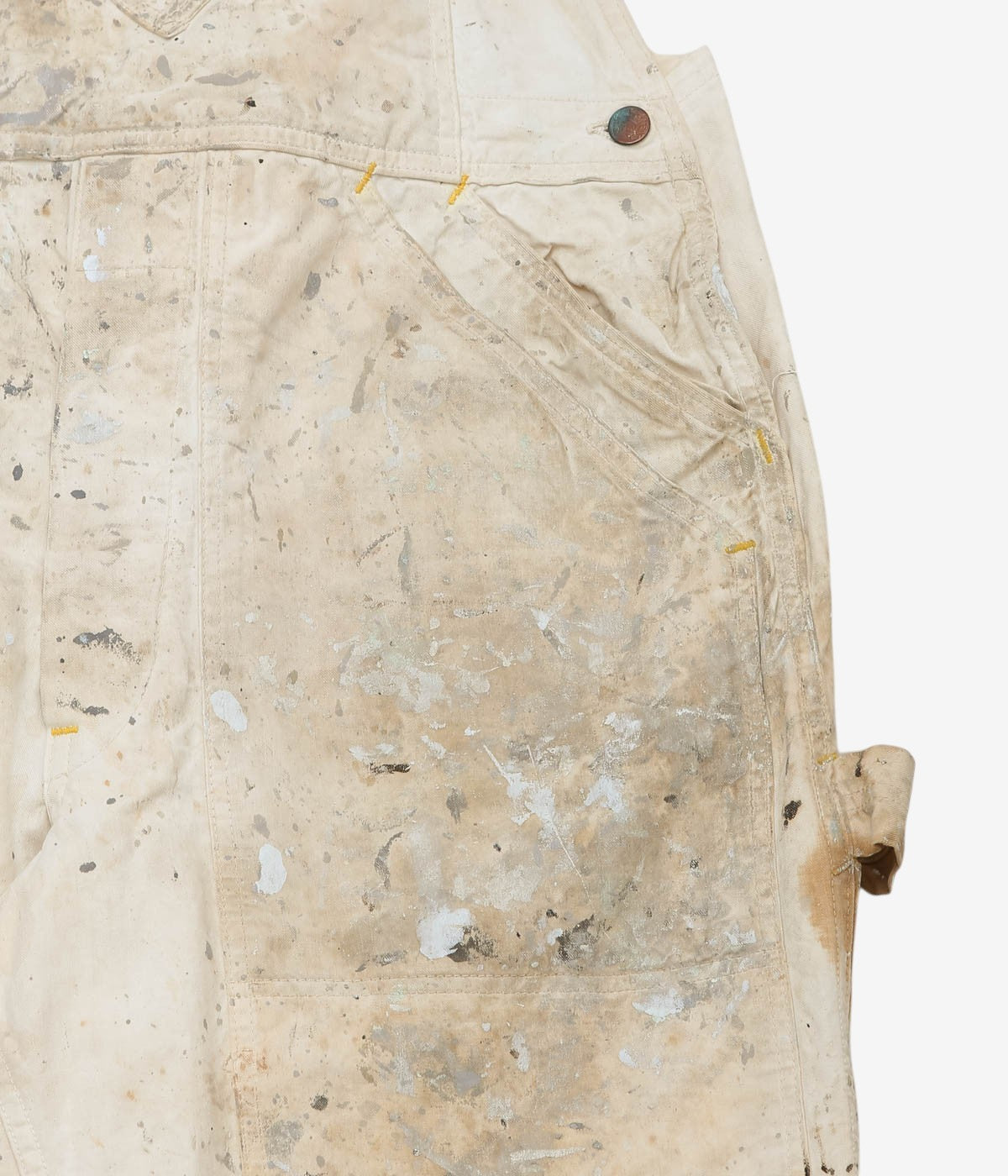 VINTAGE CLOTHING ''40's CARTER'S OVERALLS'' (WHITE)(W38)