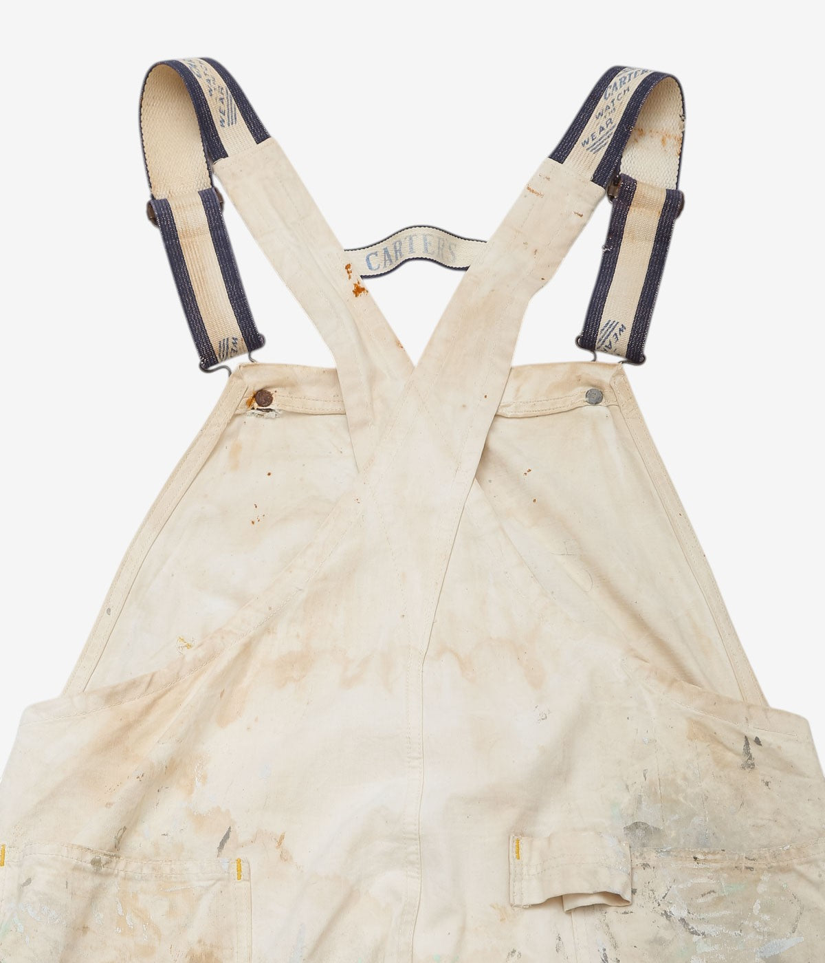 VINTAGE CLOTHING ''40's CARTER'S OVERALLS'' (WHITE)(W38)