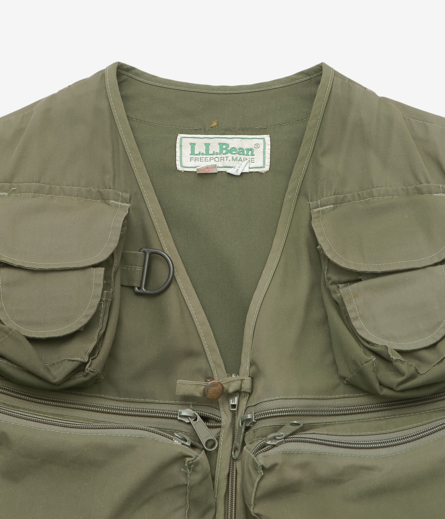 VINTAGE CLOTHING ''80'S L.L. BEAN FISHING VEST'' (OLIVE)