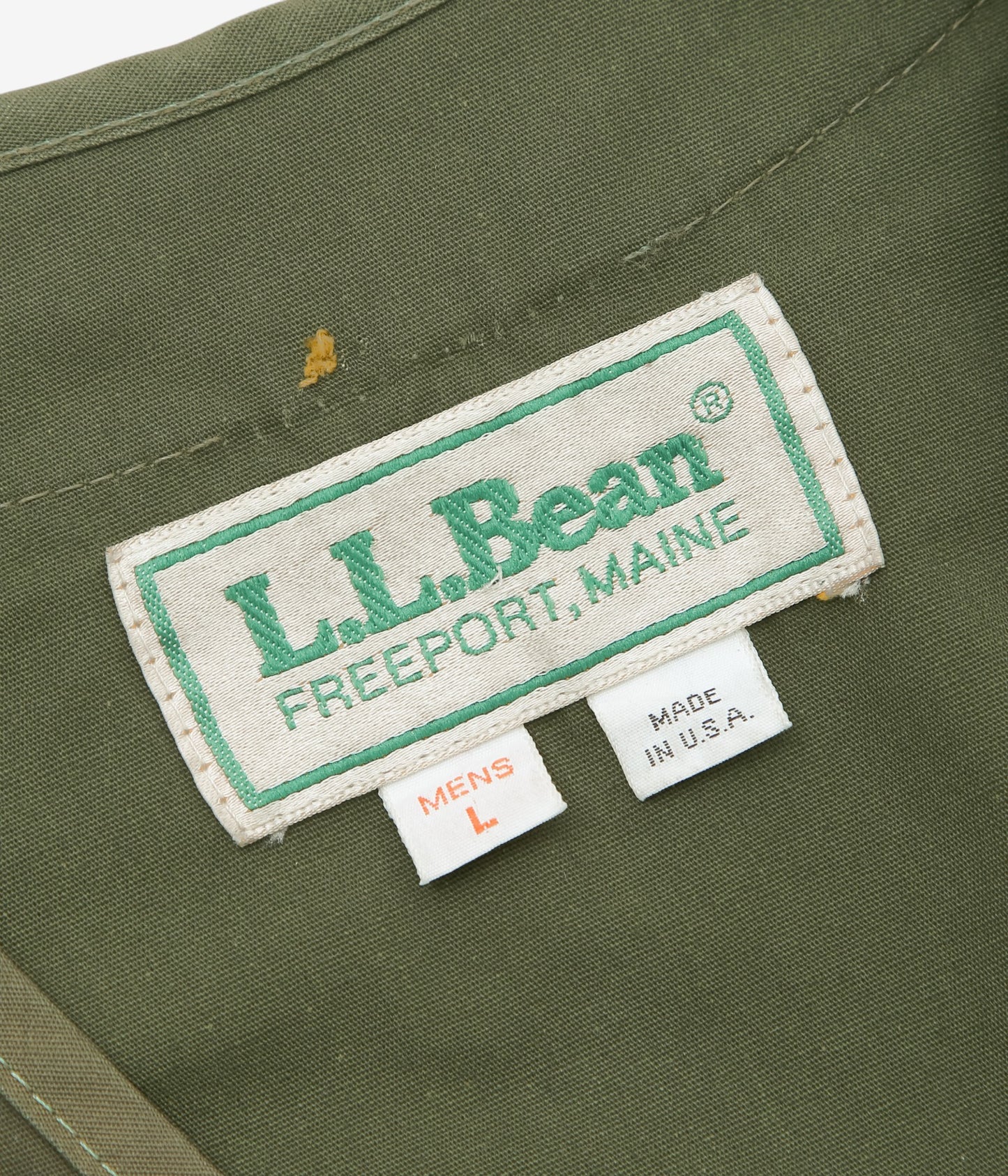 VINTAGE CLOTHING ''80'S L.L. BEAN FISHING VEST'' (OLIVE)