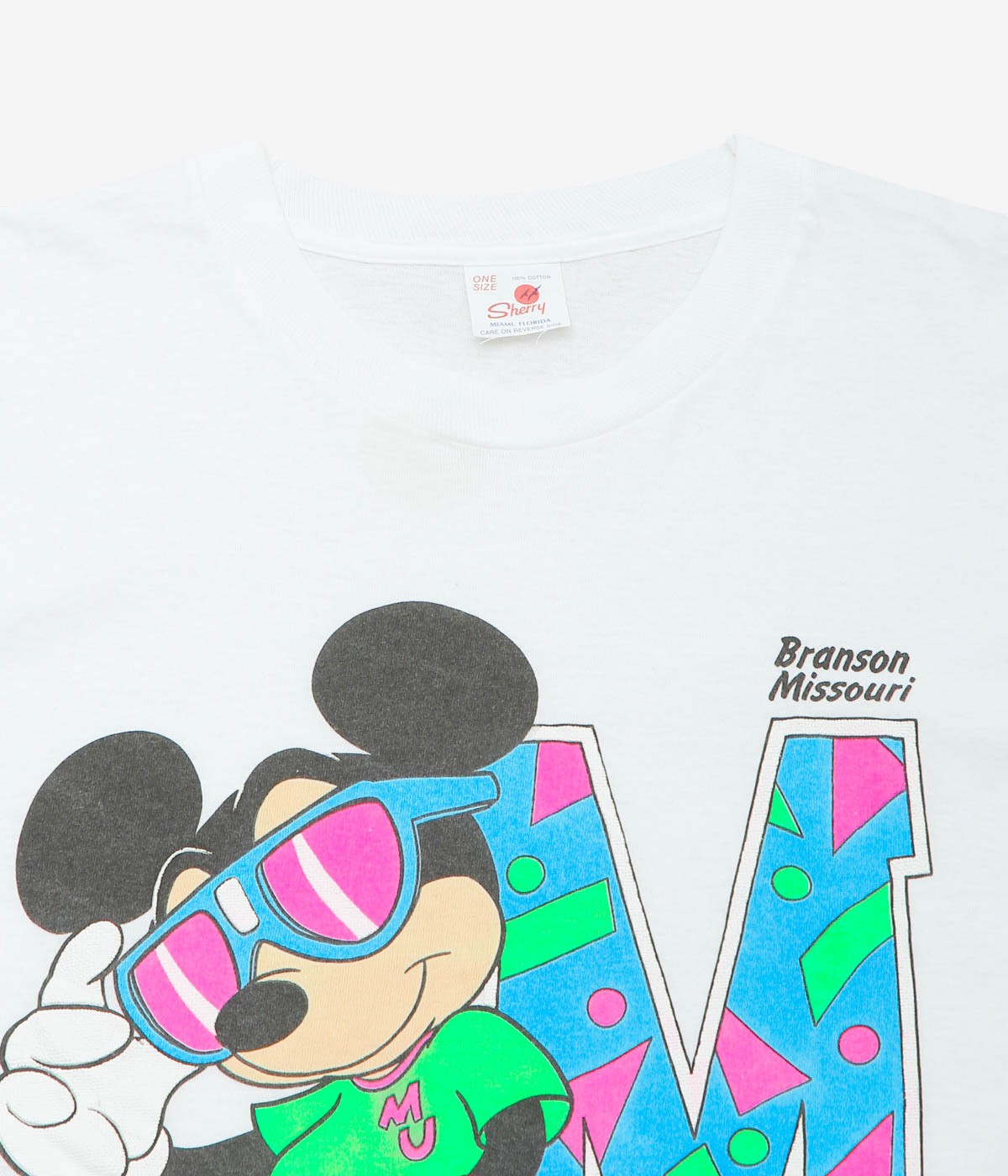 VINTAGE CLOTHING ''DEADSTOCK BRANSON MISSOURI MICKEY T-SHIRT''(WHITE)