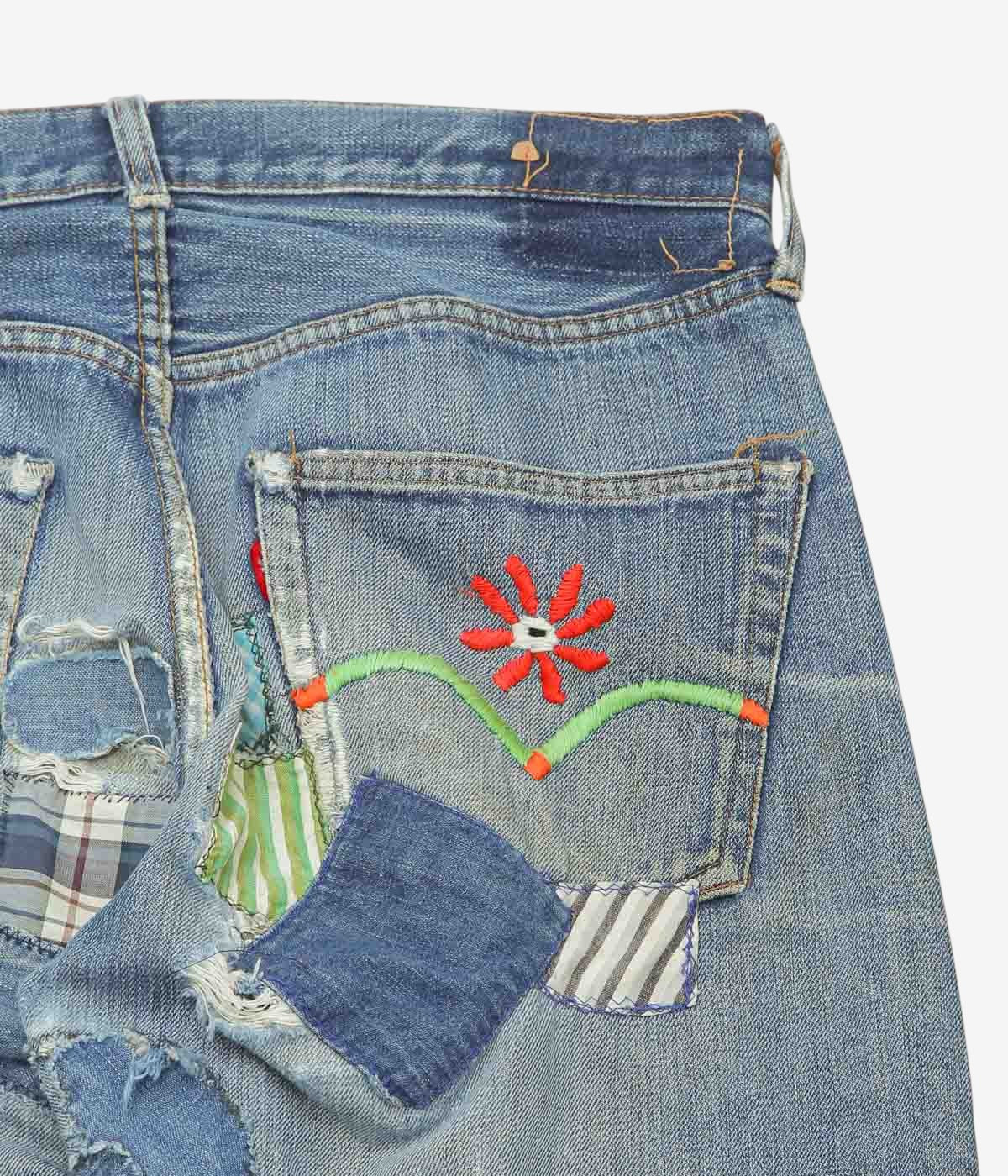VINTAGE DENIM ''70's LEVI'S 501 HIPPIE'' (INDIGO)(W33)