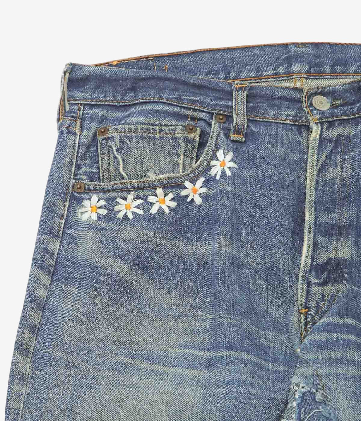 VINTAGE DENIM ''70's LEVI'S 501 HIPPIE'' (INDIGO)(W33)