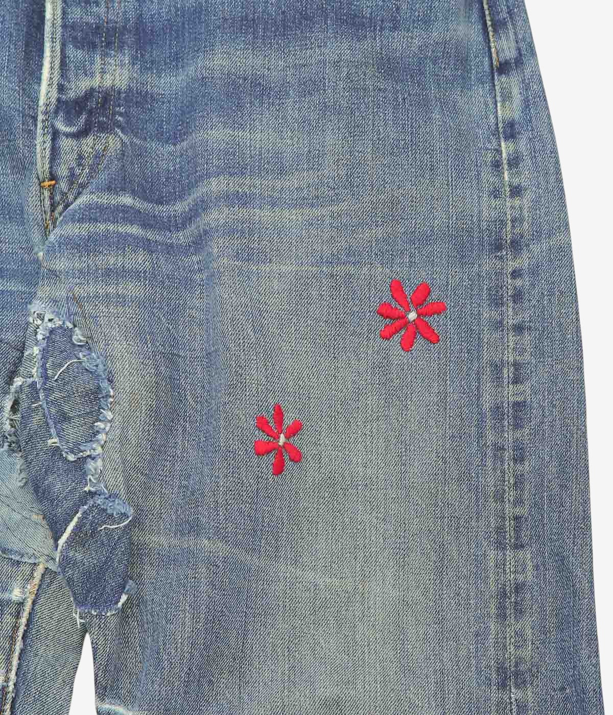 VINTAGE DENIM ''70's LEVI'S 501 HIPPIE'' (INDIGO)(W33)