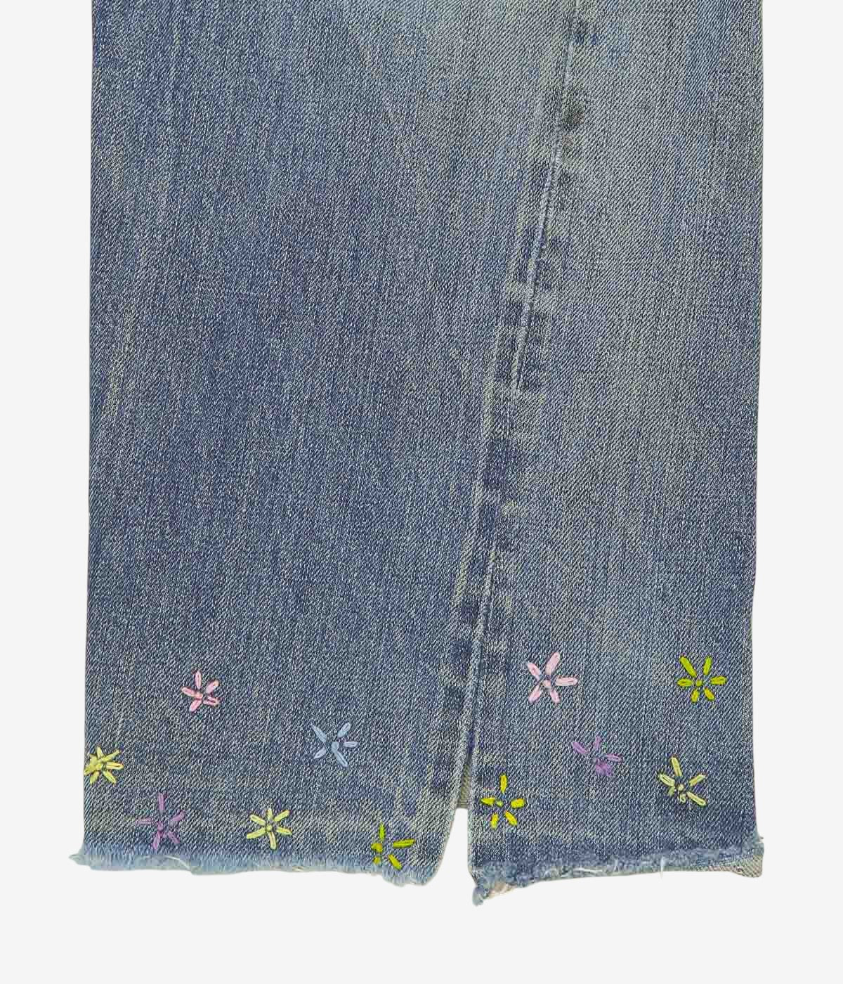 VINTAGE DENIM ''70's LEVI'S 501 HIPPIE'' (INDIGO)(W33)