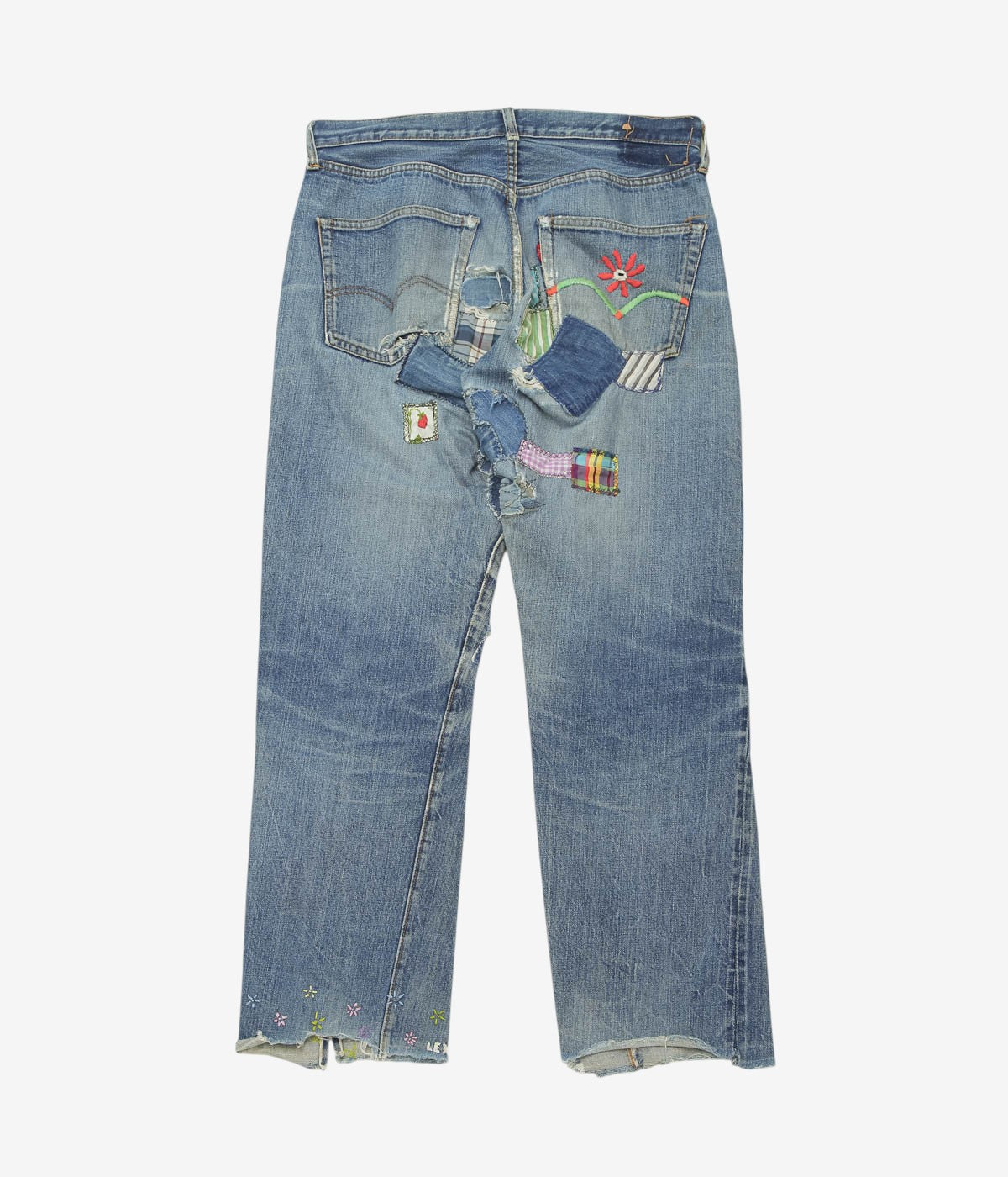 VINTAGE DENIM ''70's LEVI'S 501 HIPPIE'' (INDIGO)(W33)