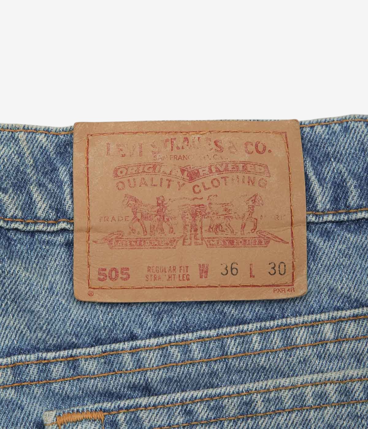 VINTAGE DENIM''90'S LEVI'S 505 USA''(INDIGO)(W36/L30)