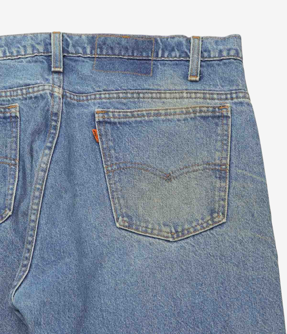 VINTAGE DENIM ''90's LEVI'S 505 USA'' (INDIGO)(W38/L30)