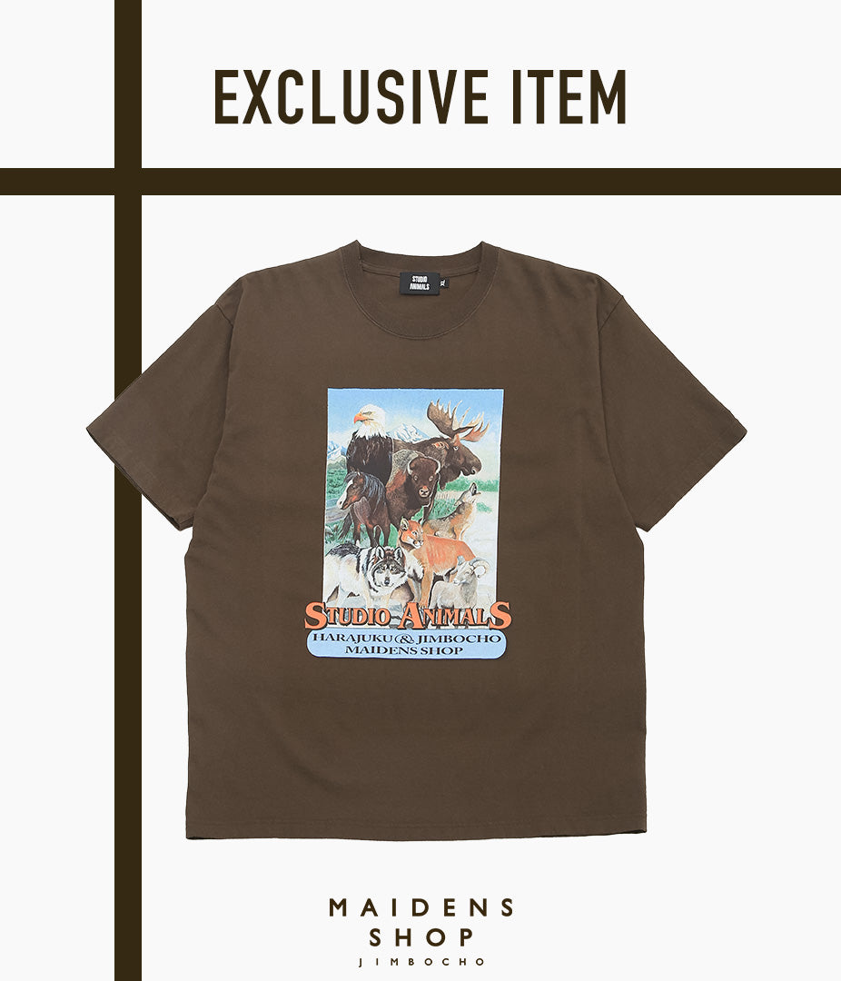 STUDIO ANIMALS ''STUDIO ANIMALS × TAKURO NAKAMURA "USA ANIMALS TEE"'' (BROWN)