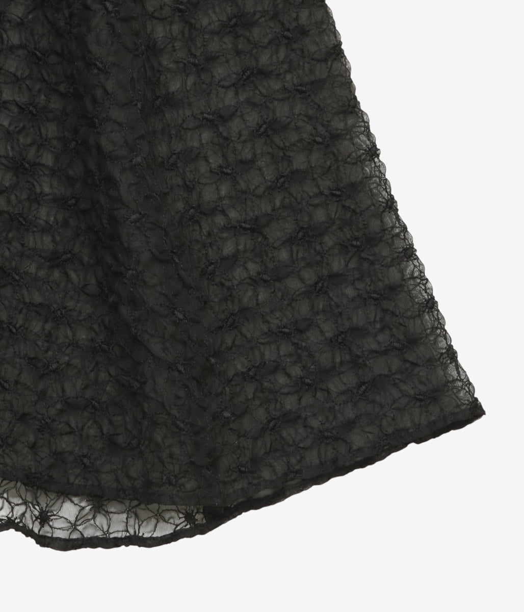 WANZE ''FULL BODY GATHERED DRESS'' (BLACK)