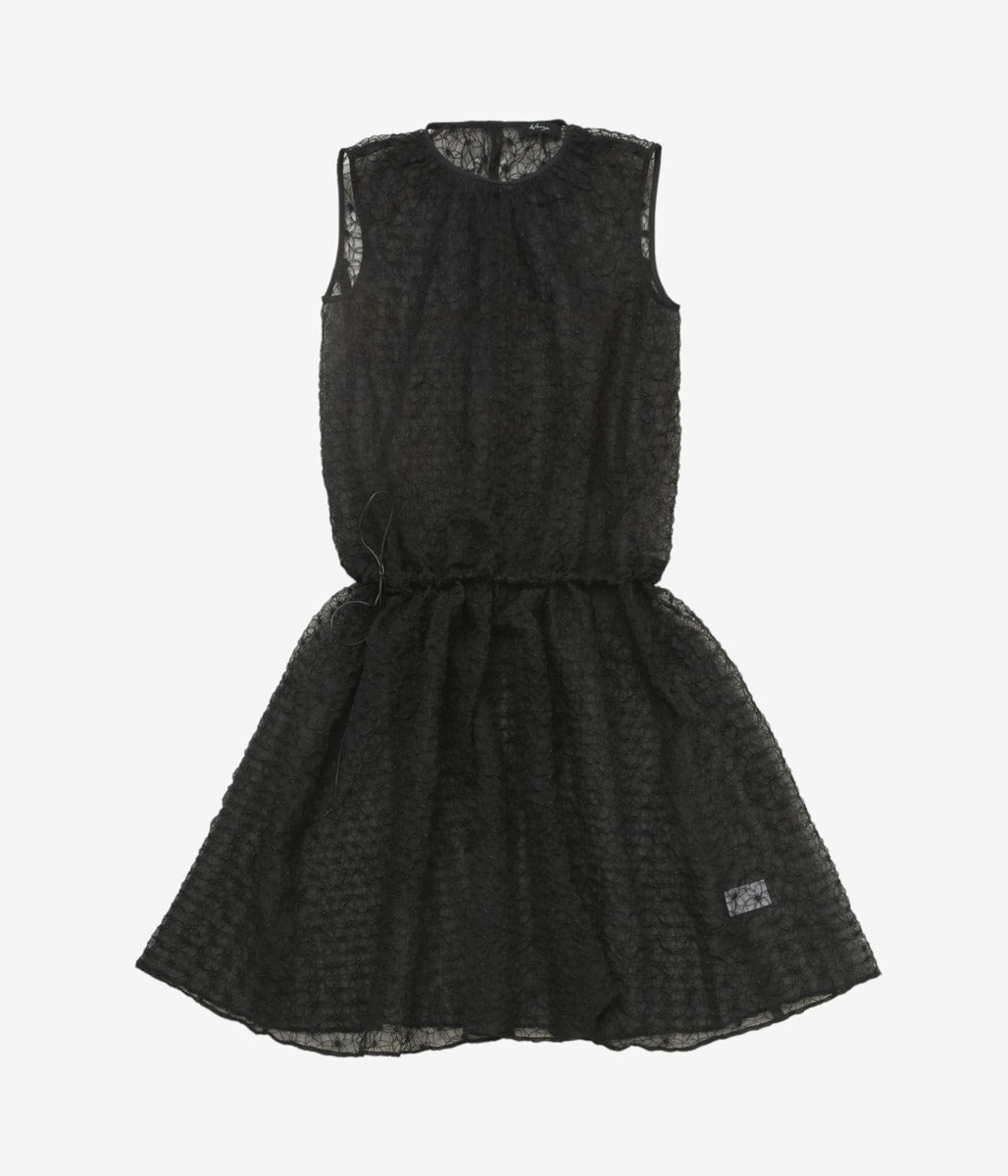 WANZE ''FULL BODY GATHERED DRESS'' (BLACK)