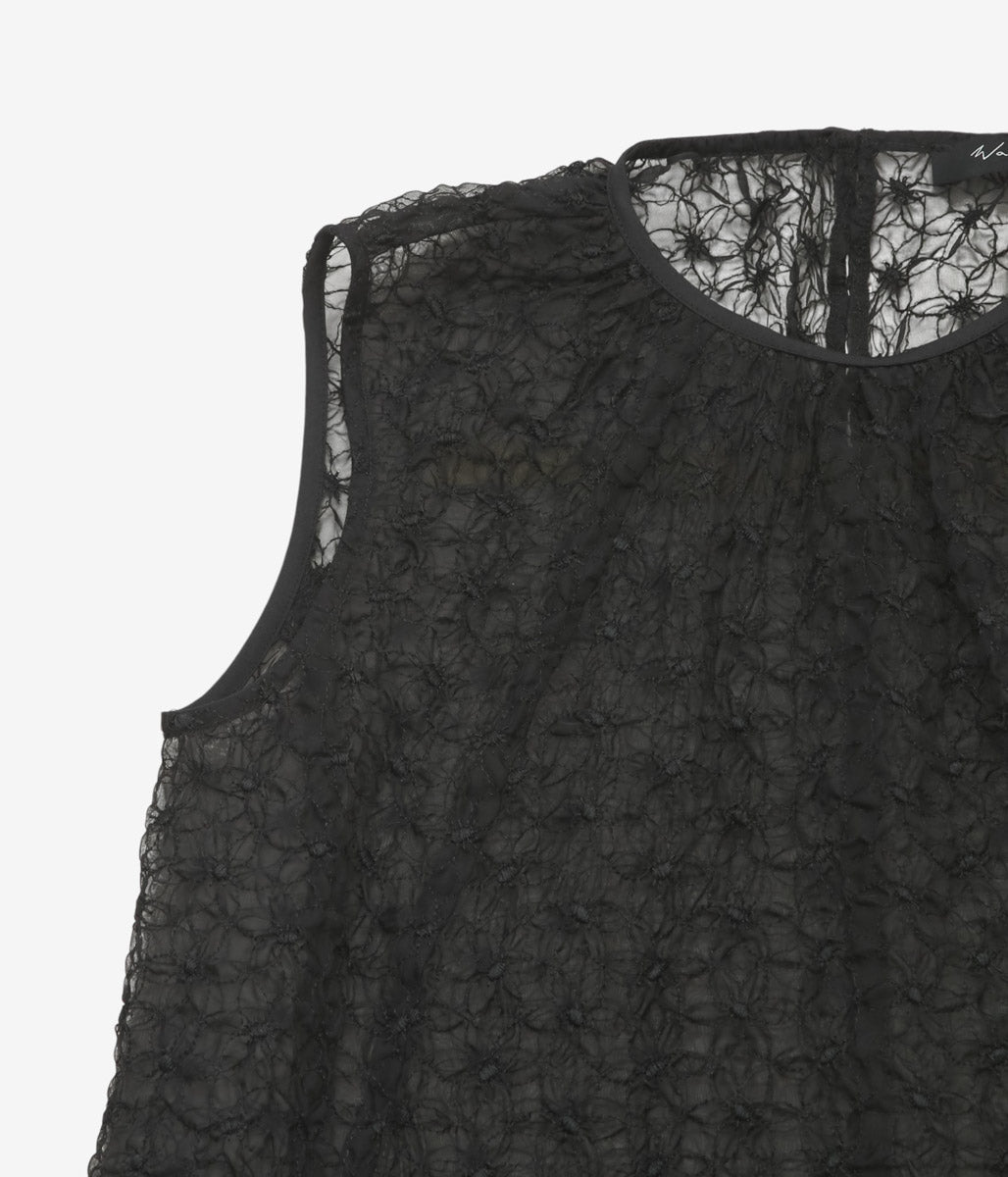 WANZE ''FULL BODY GATHERED DRESS'' (BLACK)