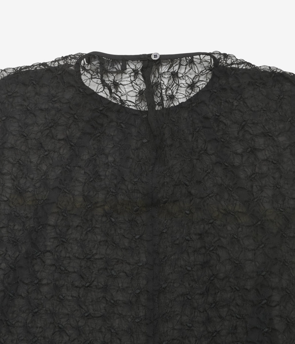 WANZE ''FULL BODY GATHERED DRESS'' (BLACK)