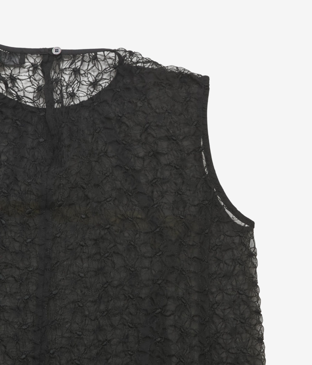WANZE ''FULL BODY GATHERED DRESS'' (BLACK)