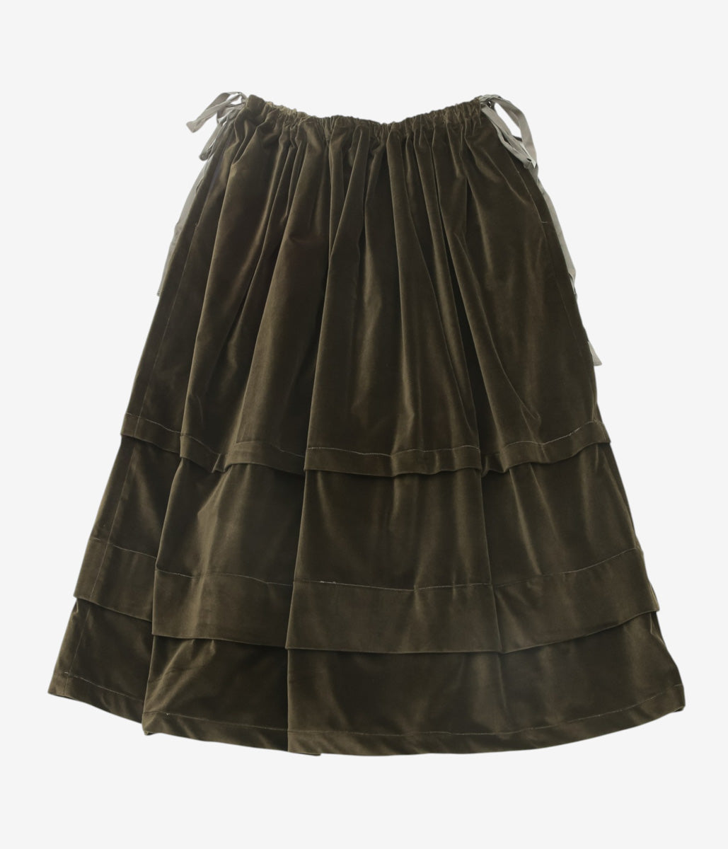 WHITEREAD ''PINTUCK SKIRT'' (MOSS)