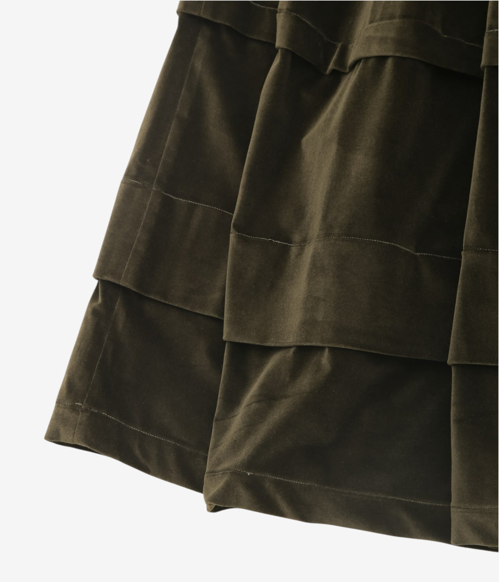 WHITEREAD ''PINTUCK SKIRT'' (MOSS)