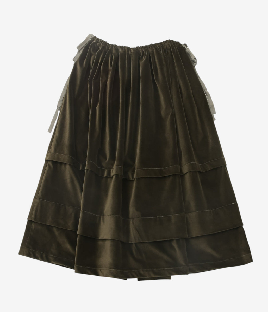 WHITEREAD ''PINTUCK SKIRT'' (MOSS)