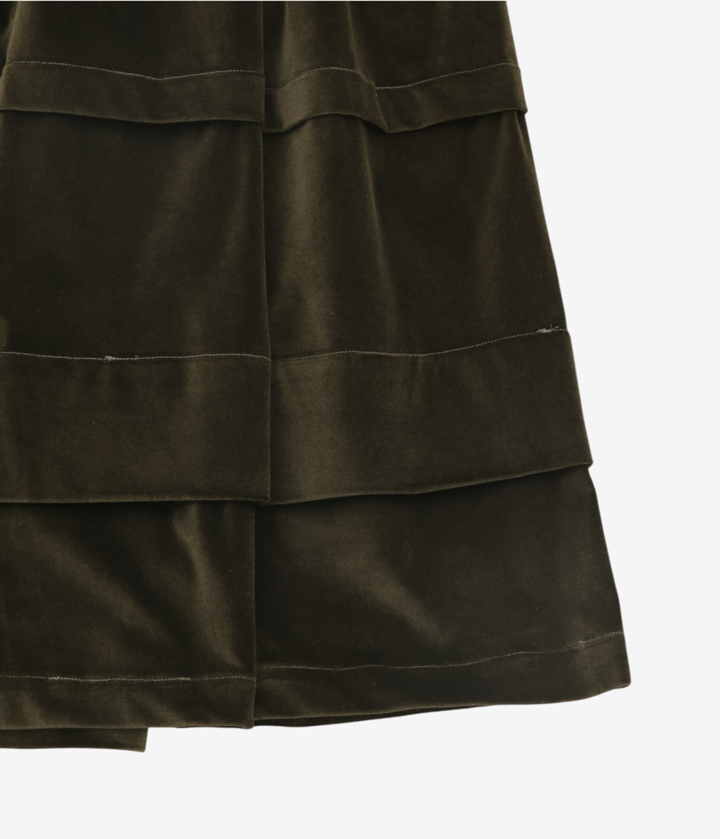 WHITEREAD ''PINTUCK SKIRT'' (MOSS)