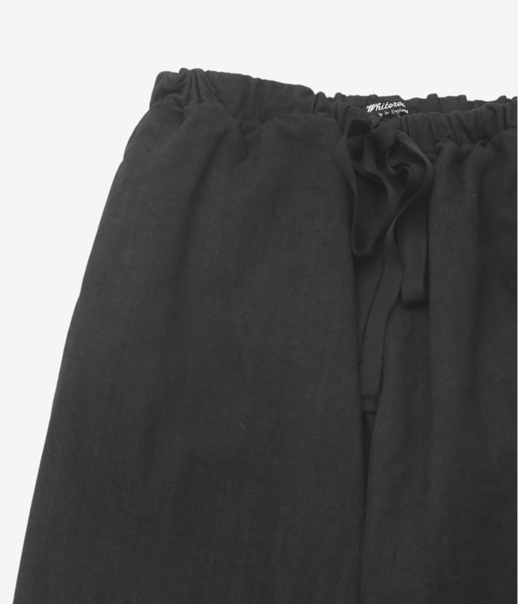 WHITEREAD ''PINTUCK TROUSERS'' (EBONY LINEN)