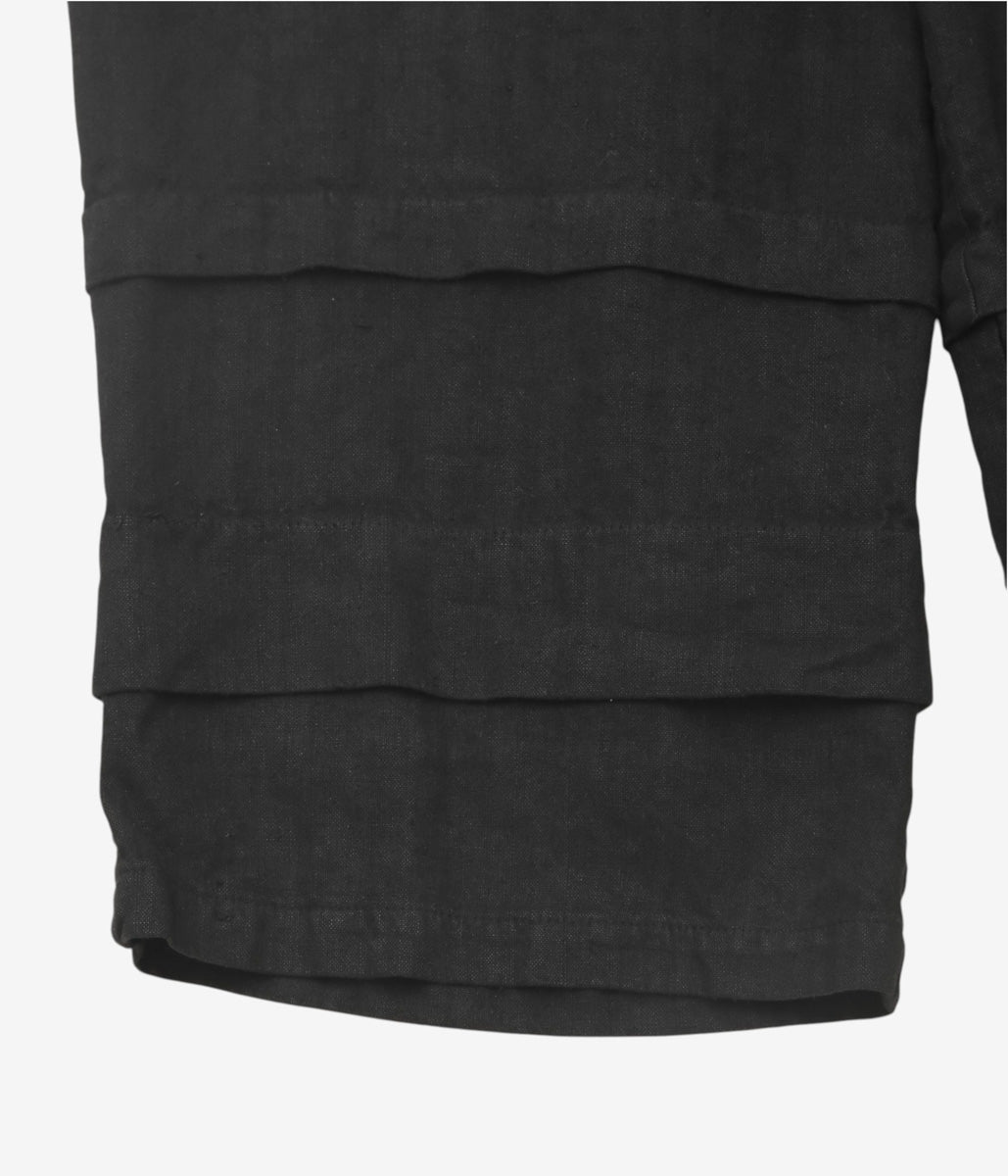 WHITEREAD ''PINTUCK TROUSERS'' (EBONY LINEN)