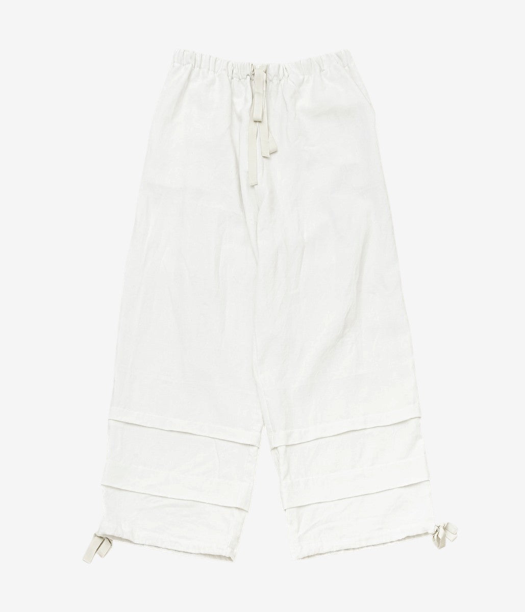 WHITEREAD ''PINTUCK TROUSERS'' (NATURAL LINEN)
