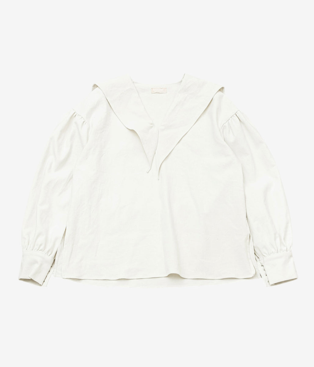 WHITEREAD ''SAILOR COLLAR SHIRT'' (NATURAL)