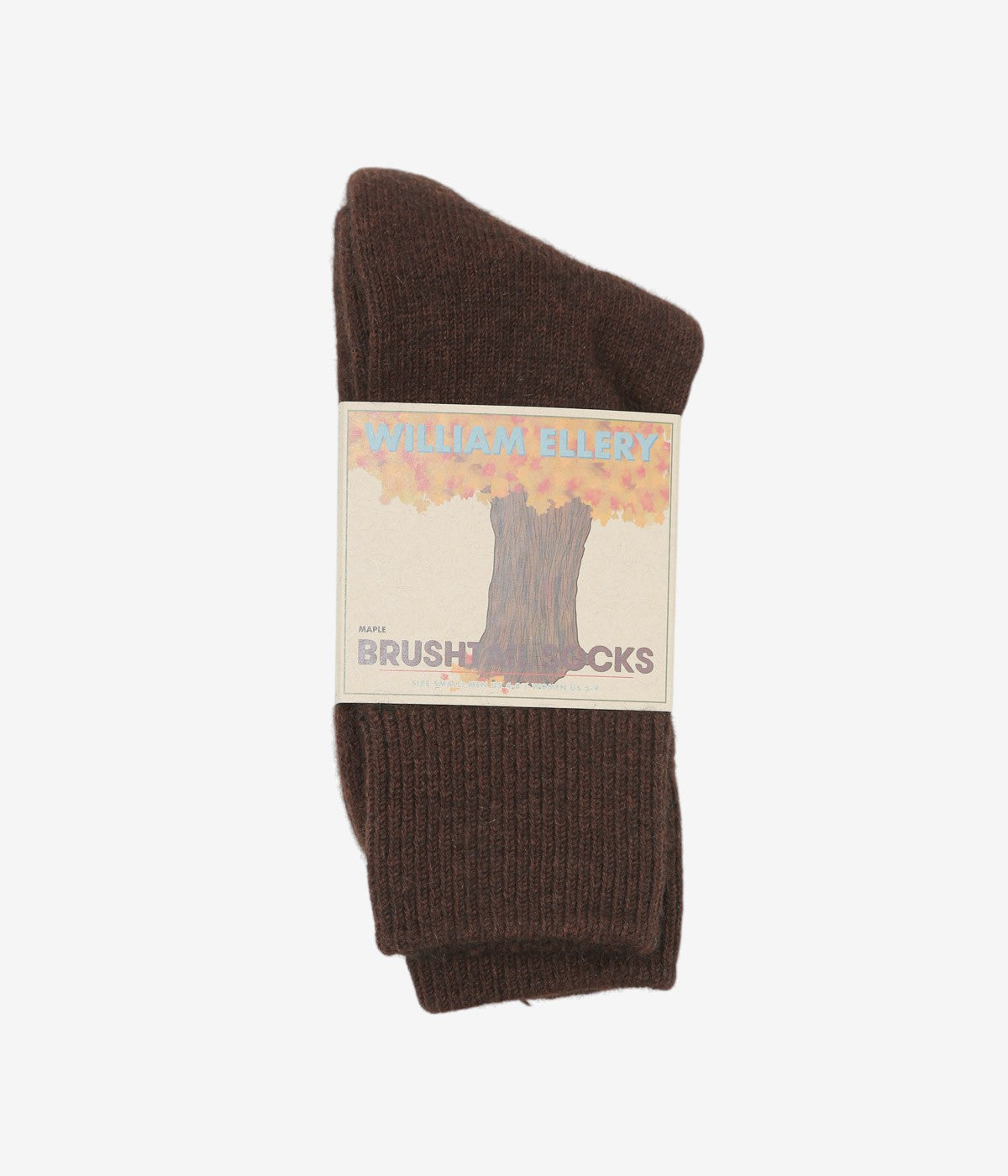 WILLIAM ELLERY ''BRUSH TAIL SOCKS'' (MAPLE)