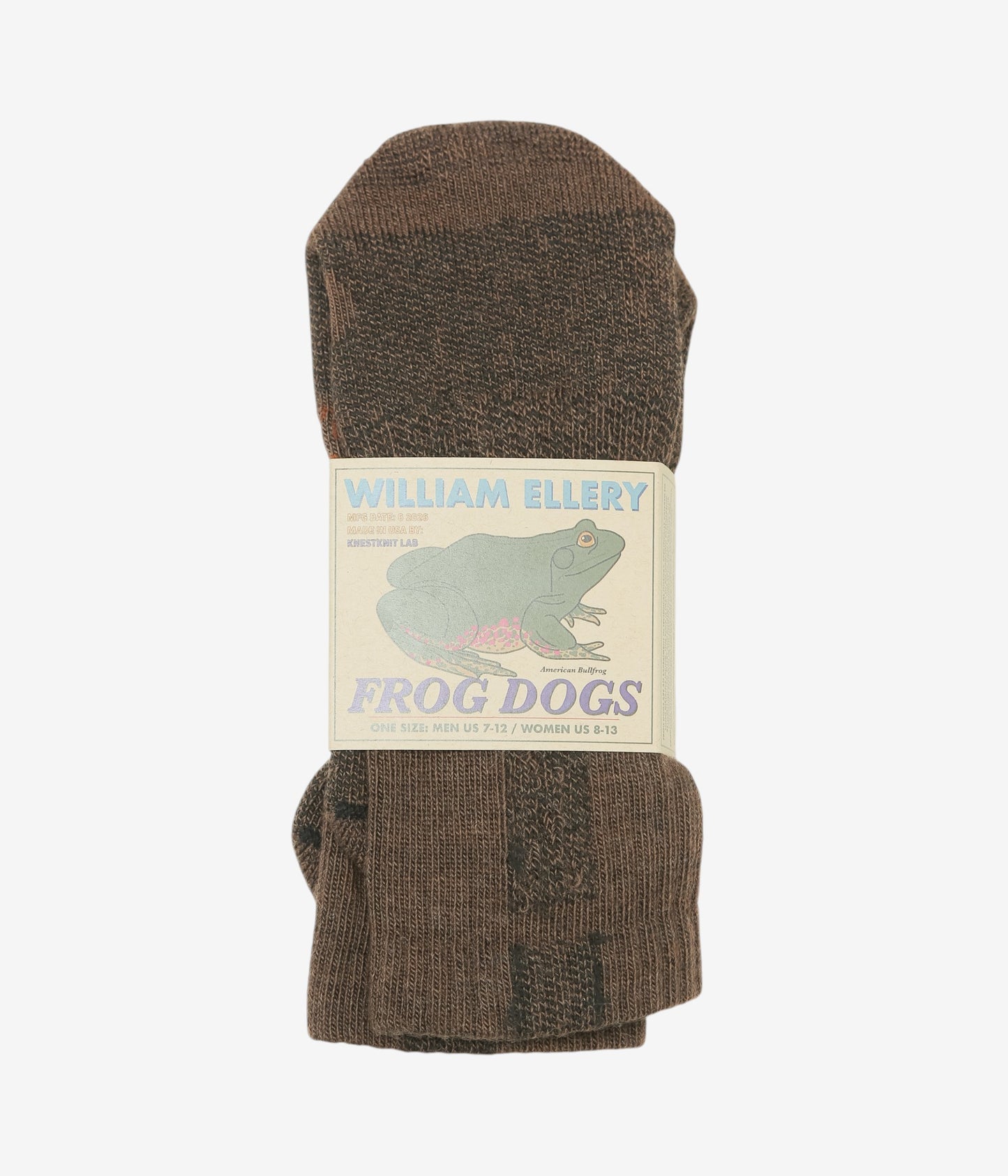 WILLIAM ELLERY ''FROG SOCKS'' (BROWN)