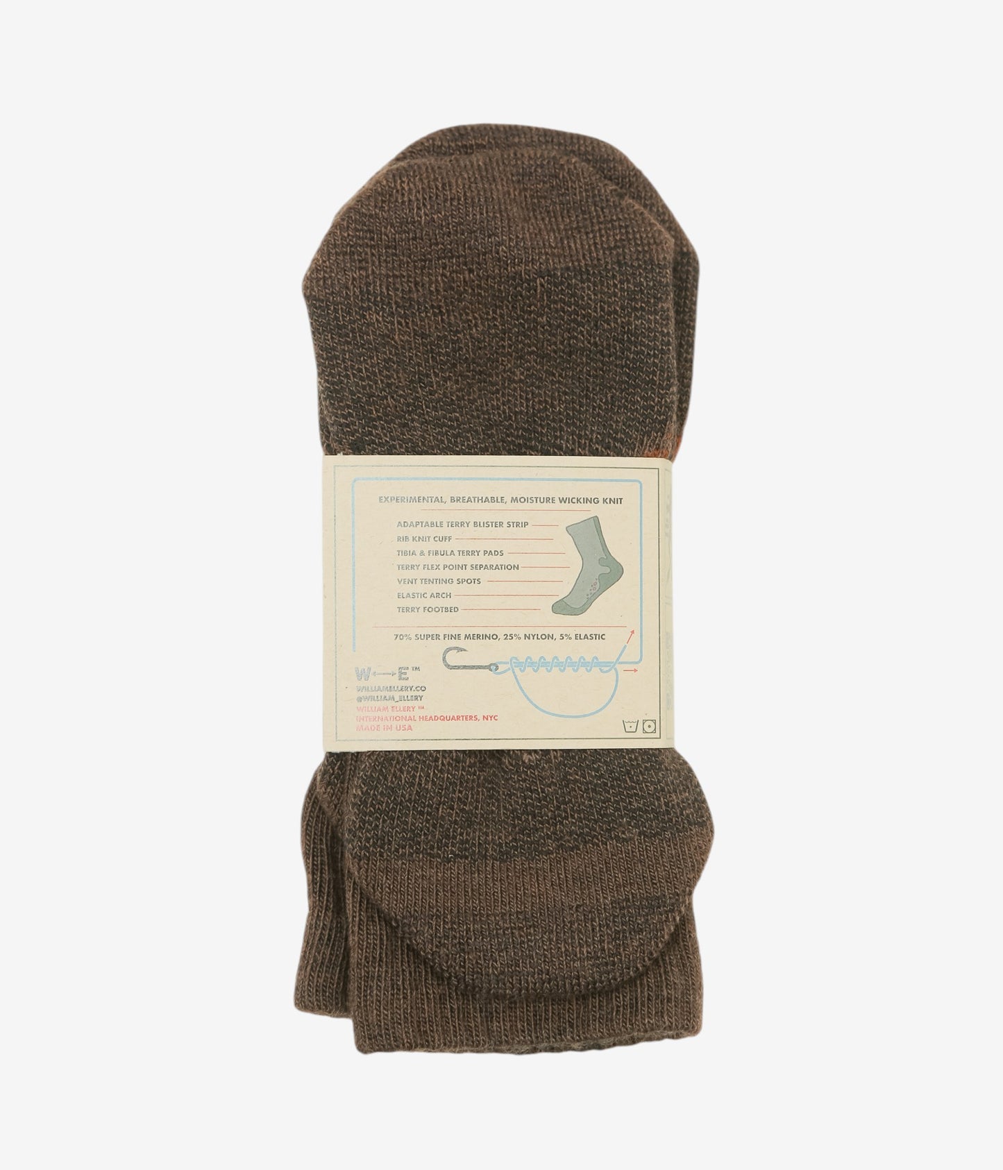 WILLIAM ELLERY ''FROG SOCKS'' (BROWN)