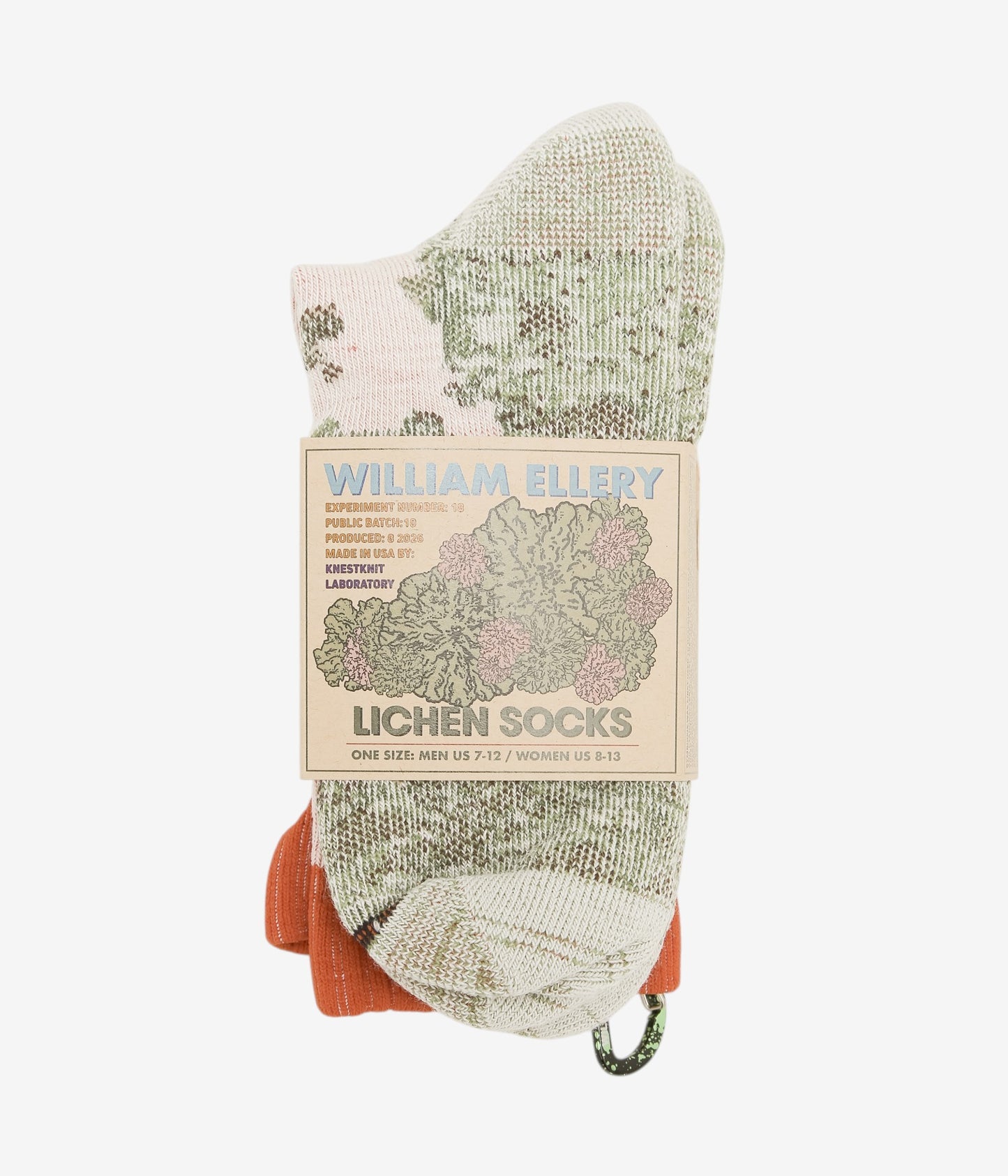 WILLIAM ELLERY ''LICHEN SOCKS'' (GREEN / ORANGE)