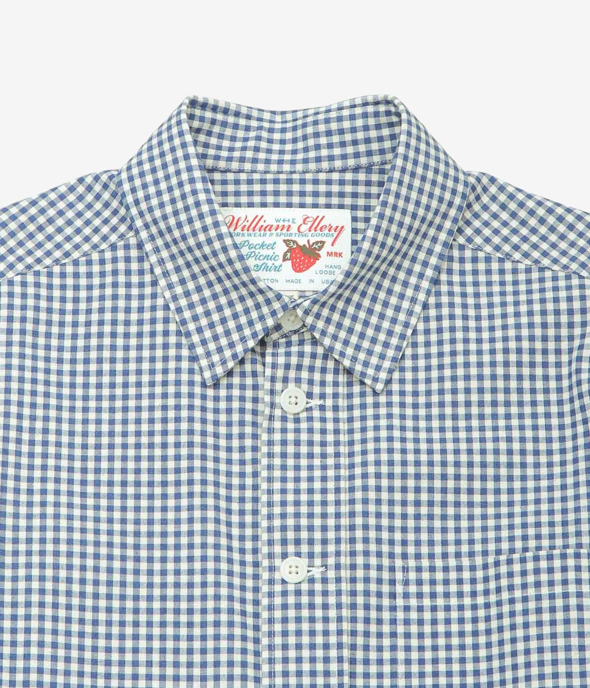 WILLIAM ELLERY ''POCKET PICNIC SHIRT'' (1/8 PICNIC GINGHAM)