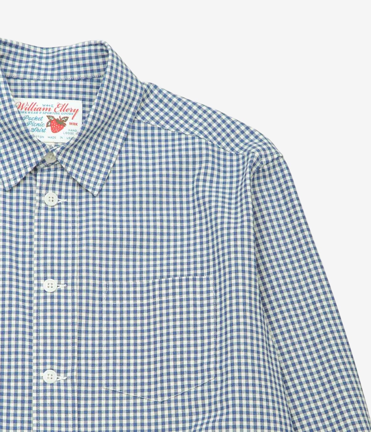 WILLIAM ELLERY ''POCKET PICNIC SHIRT'' (1/8 PICNIC GINGHAM)