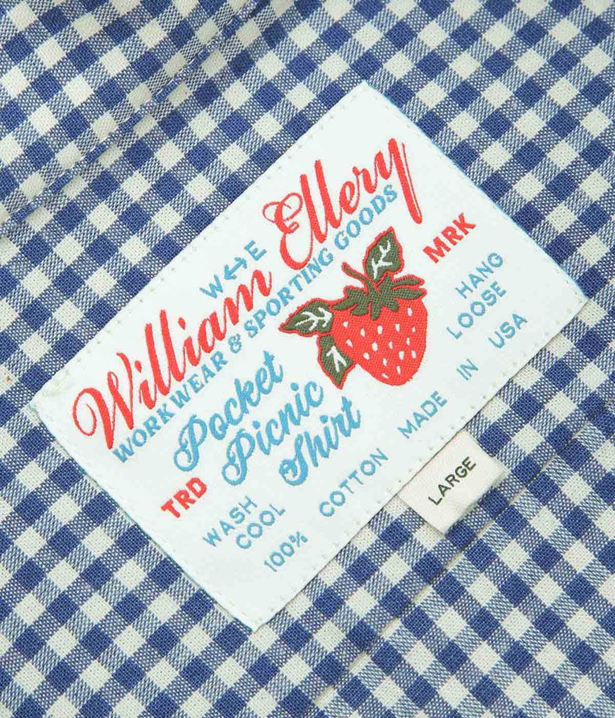 WILLIAM ELLERY ''POCKET PICNIC SHIRT'' (1/8 PICNIC GINGHAM)