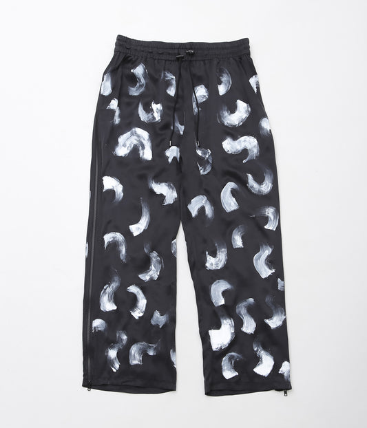 WONDEROUND ''BOXING TROUSERS W/HAND DRAWING'' (BLACK/WHITE PAINTING)