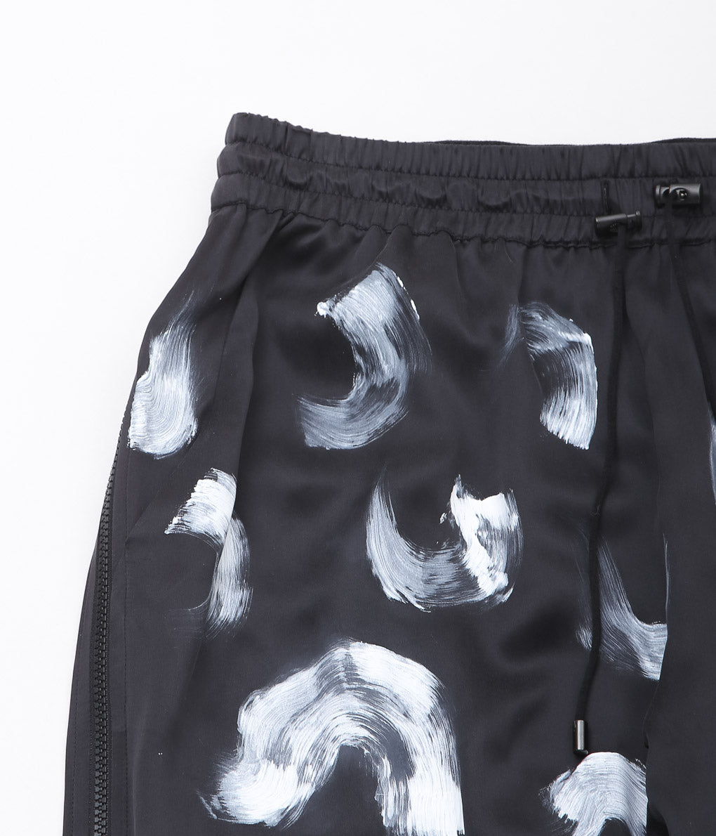 WONDEROUND ''BOXING TROUSERS W/HAND DRAWING'' (BLACK/WHITE PAINTING)