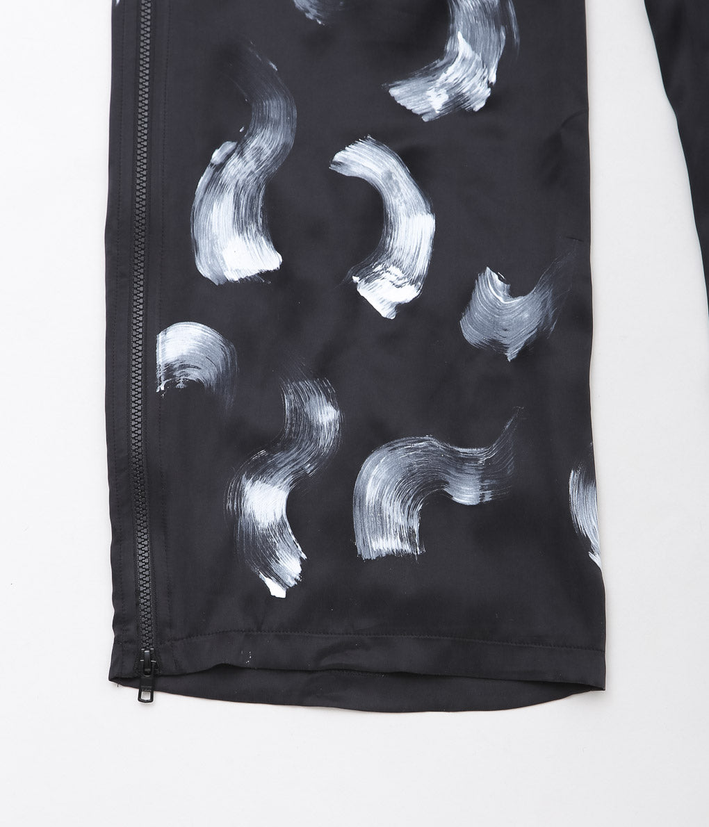 WONDEROUND ''BOXING TROUSERS W/HAND DRAWING'' (BLACK/WHITE PAINTING)