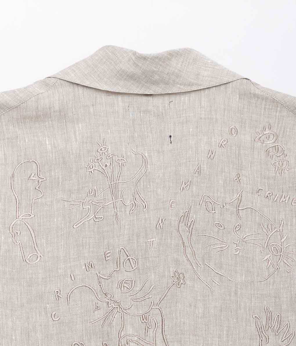 WONDEROUND ''WORKSUIT W/EMBROIDERY '' (STONE/LINEN)