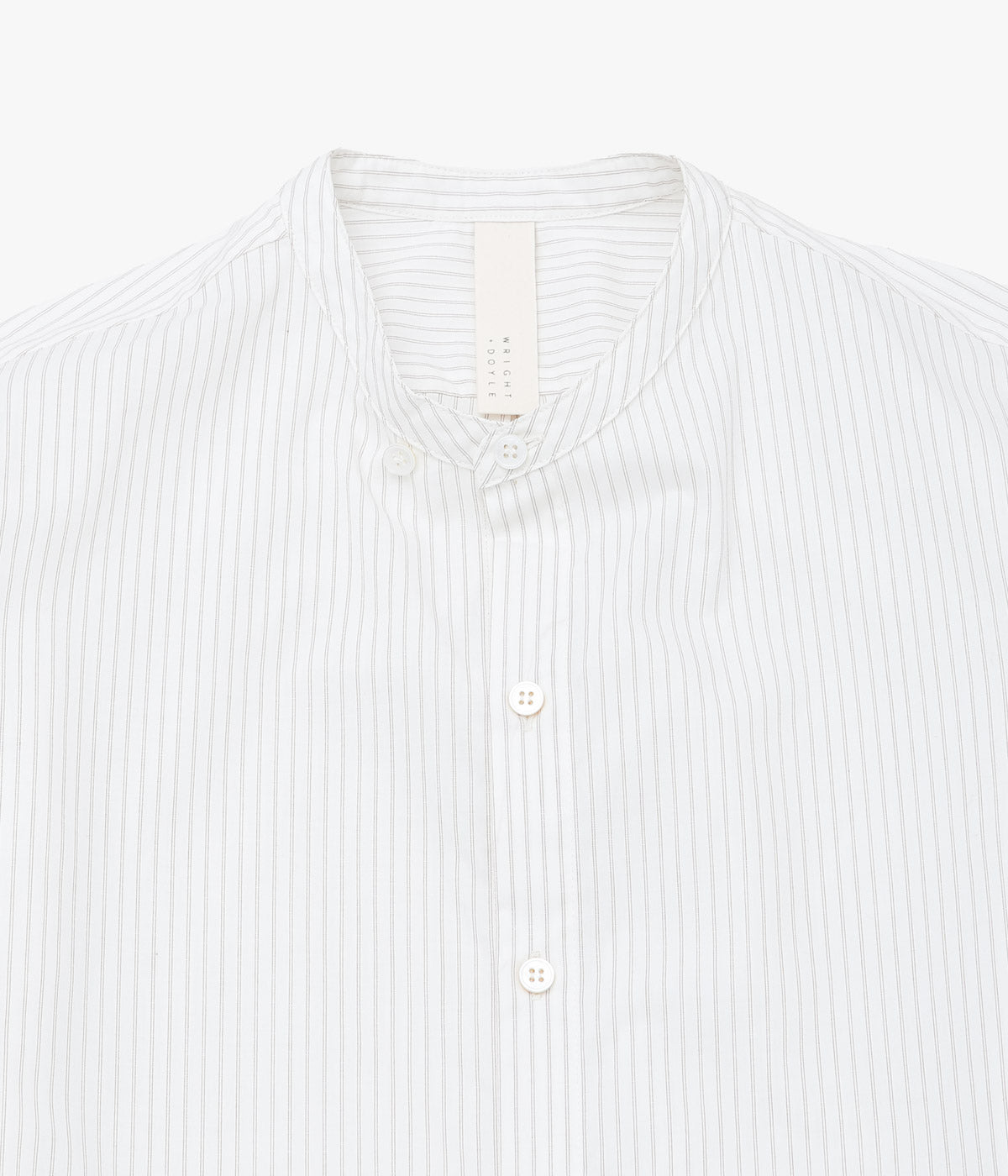 WRIGHT+DOYLE ''ROWDEN SHIRT'' (CHALK BRICK PINSTRIPE)