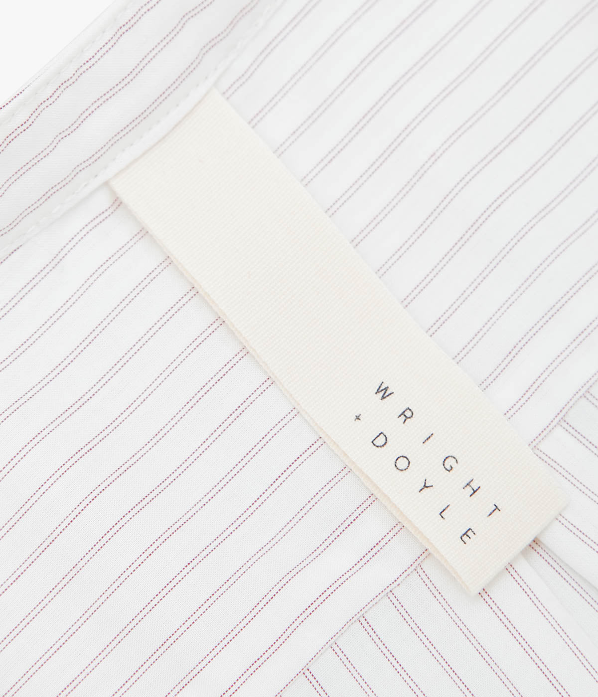 WRIGHT+DOYLE ''ROWDEN SHIRT'' (CHALK BRICK PINSTRIPE)